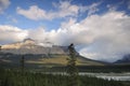 Valley of Saskatchewan River in Canadian Rockies Royalty Free Stock Photo