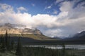 Valley of Saskatchewan River in Canadian Rockies Royalty Free Stock Photo