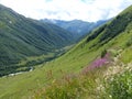 Valley in the high Caucasus in Georgia.