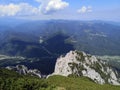 Valley seen from the mountain crest