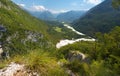 Valley of Soca river, Slovenia Royalty Free Stock Photo