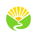 Valley and sun logo