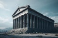 Valley of the Temples. ancient Greek Temple. Neural network AI generated