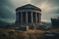 Valley of the Temples. ancient Greek Temple. Neural network AI generated