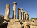 Valley of the Temples Archaeological Park, Agrigento Sicily Royalty Free Stock Photo