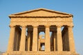 Valley of the Temples (Valle dei Templi), an ancient Greek Temple built in the 5th century BC, Agrigento, Sicily. Royalty Free Stock Photo