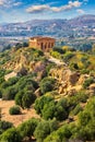 Valley of the Temples Valle dei Templi, The Temple of Concordia, an ancient Greek Temple built in the 5th century BC, Agrigento Royalty Free Stock Photo