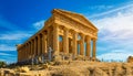 Valley of the Temples Valle dei Templi, The Temple of Concordia, an ancient Greek Temple built in the 5th century BC, Agrigento Royalty Free Stock Photo