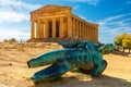 Valley of the Temples Valle dei Templi, The Temple of Concordia, an ancient Greek Temple built in the 5th century BC, Agrigento Royalty Free Stock Photo