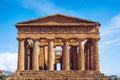 Valley of the Temples (Valle dei Templi), The Temple of Concordia, an ancient Greek Temple built in the 5th century BC Royalty Free Stock Photo