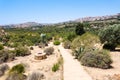 Valley of the Temples and view of Agrigento city Royalty Free Stock Photo