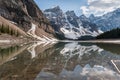 Valley of Ten Peaks glaciers reflecting on Moraine Lake Royalty Free Stock Photo