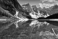 Valley of Ten Peaks glaciers scenic view Royalty Free Stock Photo