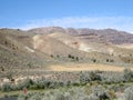 Valley with Tilted Rock Formations, eastern Oregon USA