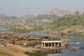 Valley of Tungabhadra river, India, Hampi Royalty Free Stock Photo