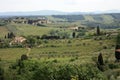 Valley of the Tuscan green fields