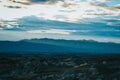 Valley under the cloudy sunset sky at the Tatacoa Desert, Colombia Royalty Free Stock Photo