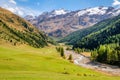 The valley of Vallelunga South Tyrol, Italy  in September Royalty Free Stock Photo