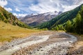 The valley of Vallelunga South Tyrol, Italy  in September Royalty Free Stock Photo