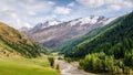 The valley of Vallelunga South Tyrol, Italy  in September Royalty Free Stock Photo