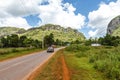 The Valley of ViÃ±ales with its big mogotes mountains and tobacco plantations, Cuba