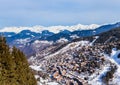 Valley view of Meribel. Meribel Village Center (1450 m)