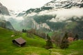 Peacful valley in Switzerland mountain