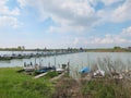 Valleys of Comacchio delta of the Po Emilia Romagna Italy Royalty Free Stock Photo