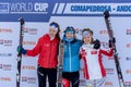 The Skieer climbs on skis on VALLNORD . Individual COMAPEDROSA 2020 race ski mountaineering ISMF WORLD CUP 2020