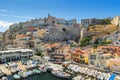 Vallon des Auffes is a little traditional fishing haven in Marseille Royalty Free Stock Photo