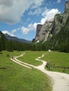 Vallongia paths in Dolomiti mountains