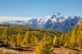 Valmalenco IT - Panoramic autumn aerial Royalty Free Stock Photo