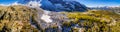 Valmalenco IT - Panoramic autumn aerial Royalty Free Stock Photo