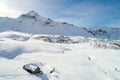 Valmalenco IT - Panoramic winter aerial view of Campagneda