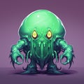 Valorant-inspired Slime: A Green Cyborg Monster With A Cultist Twist