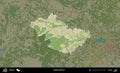 Valozyn District highlighted, Belarus. Topographic Humanitarian Royalty Free Stock Photo
