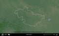 Valozyn District outlined, Belarus. Physical Royalty Free Stock Photo