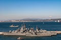 Navy vessels in port of Valparaiso, Chile Royalty Free Stock Photo