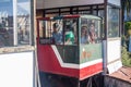 VALPARAISO, CHILE - MARCH 29, 2015: People ride a funicular in Valparaiso, Chi Royalty Free Stock Photo