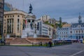 VALPARAISO, CHILE - SEPTEMBER, 15, 2018: Monument To The Heroes Of The Naval Combat Of Iquique In 1879 and the Chilean Royalty Free Stock Photo