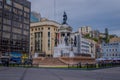 VALPARAISO, CHILE - SEPTEMBER, 15, 2018: Monument To The Heroes Of The Naval Combat Of Iquique In 1879 and the Chilean Royalty Free Stock Photo
