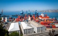 Valparaiso port activity Royalty Free Stock Photo