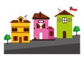 valparaiso town illustration