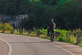 Valpolicella Valley / Province of Verona / Italy - July 3, 2019: Bike ride through stunning landscapes outdoors