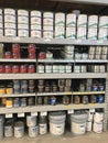 Valspar House Paints for sale at a chain hardware store