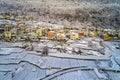 Valtellina IT - Panoramic aerial view of Sant `Anna in Sondrio Royalty Free Stock Photo