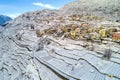 Valtellina IT - Panoramic aerial view of Sant `Anna in Sondrio Royalty Free Stock Photo