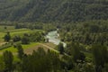 Valtellina valley landscape Royalty Free Stock Photo