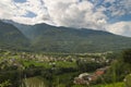 Valtellina valley landscape Royalty Free Stock Photo