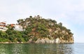Valtos beach Parga - the Venetian Castle of Parga Greece Royalty Free Stock Photo